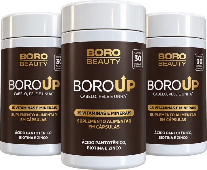 Kit com 3 potes de Boro Up